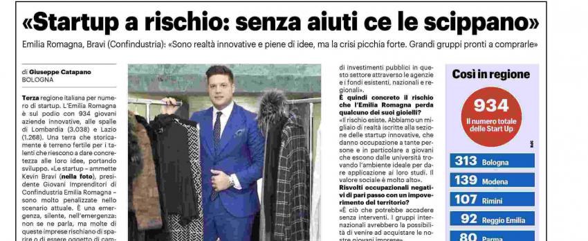 intervista_kevin_bravi_start_up_il_resto_del_carlino_4_aprile_2020